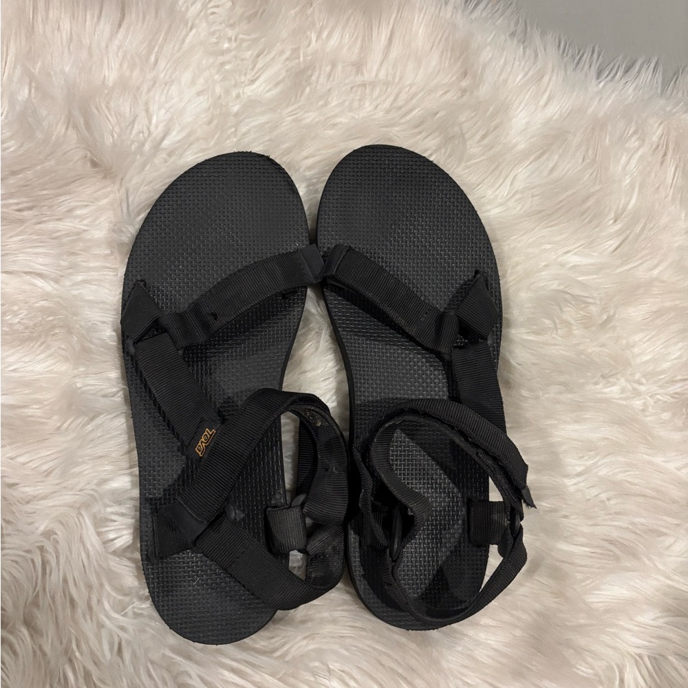 Teva Black Strappy Sandals